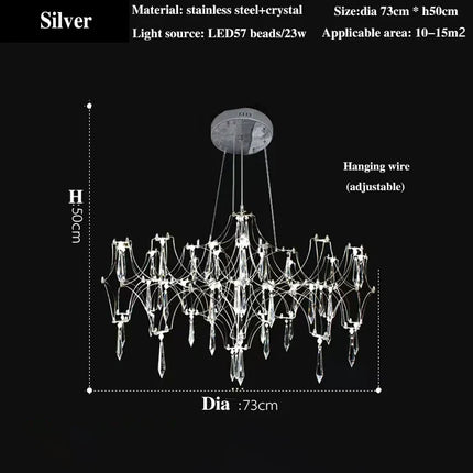 Lustre moderne en cristal pour intérieur élégant — LZ4Q7M2
