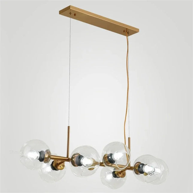 suspension boule de verre nordique créative conception de molécules