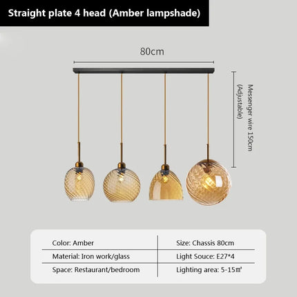 Suspension en verre pour éclairage décoratif intérieur moderne — LZ4X9T