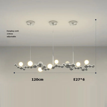 Suspension LED design Art déco chromée pour intérieur élégant — LZ4X9T