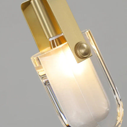 Lustre en cristal cuivre au design nordique pour intérieur moderne — LZ4X9T2