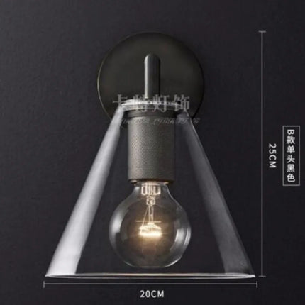 Applique murale LED avec abat-jour en verre et métal — LZ4X9P