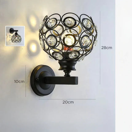 Applique murale art déco en cristal taille diamant brillante — LZ4X9Q