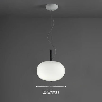 Suspension salon design nordique avec grande boule en verre et bois — LZ4X9T2