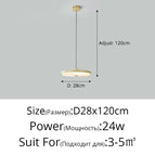 Jaune D28x120cm 24W / 3 couleurs sans télécommande