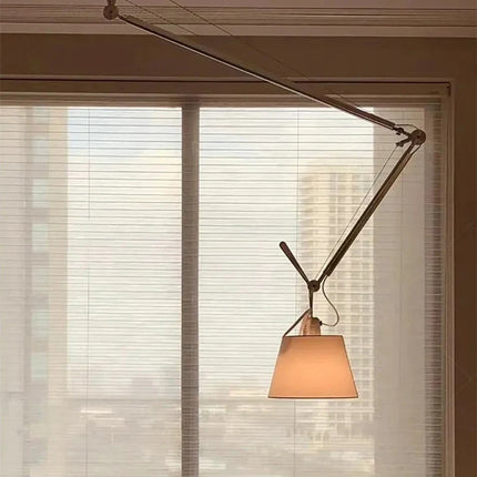 Lustre avec abat-jour en tissu pour espaces professionnels — LZ4X9T