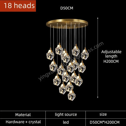 Lustre suspension en cristal pour éclairage élégant et moderne — LZ4X9T
