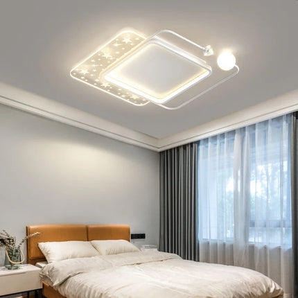 Plafonnier LED doré au design nordique créatif pour intérieur — LZ4X9M