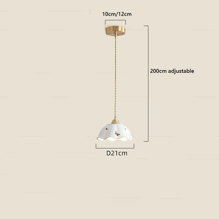 Suspension fleur en céramique moderne