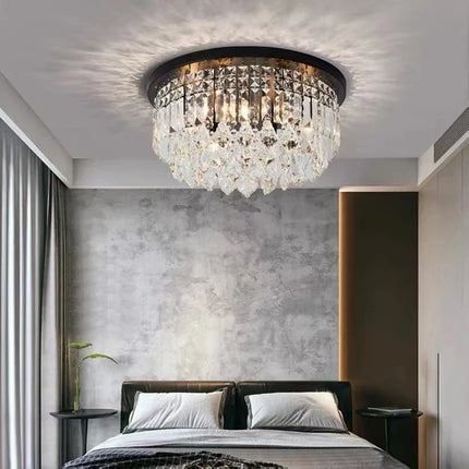 Lustre LED dimmable en cristal style américain luxueux — LZ4P9XQ