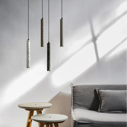 Lustre suspension design moderne en tube ciment pour intérieur — LZ4QJ7M