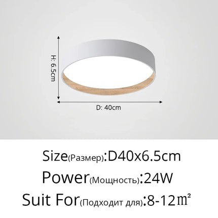 plafonniers minimalistes modernes grain de bois créatifs