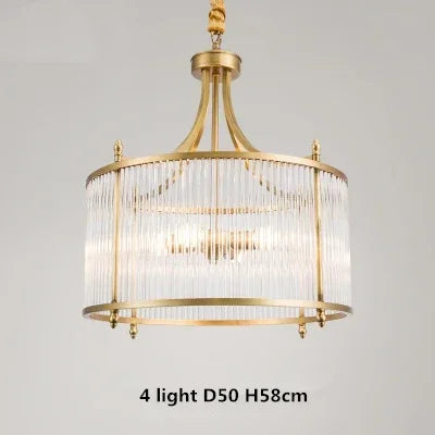 Lustre moderne en cuivre avec tubes en verre, 2 modèles disponibles — LZQ7X9