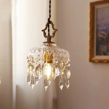 Lustre suspension nordique en laiton avec cristal et verre — LZ4X9P2Q