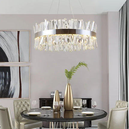 Lustre en cristal lumineux style nordique pour décoration moderne — LZ4XJ9