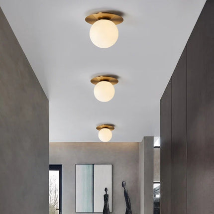 Plafonnier LED nordique avec globe en verre dépoli pour intérieur — LZ4X9QJ