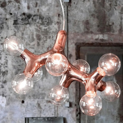 Lustre design moléculaire nordique italien 2023 pour villa — LZ4X9M