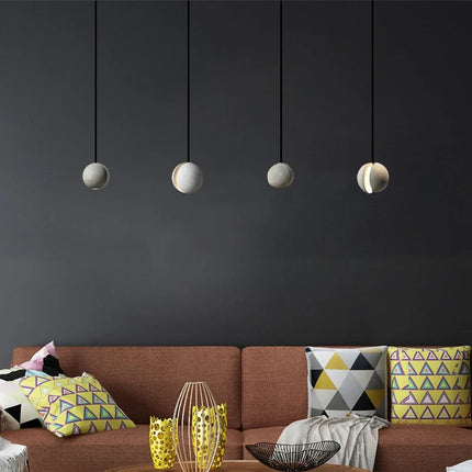 Suspension ronde en ciment au style vintage pour intérieur — LZ7D9X