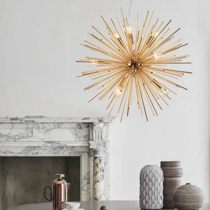 Lustre boule hérisson lumineux style nordique pour décoration maison — LZ4N7Q2