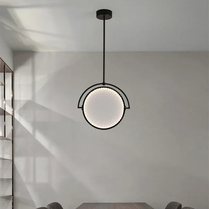 Lustre suspension nordique en fer noir pour intérieur — LZ4X9J
