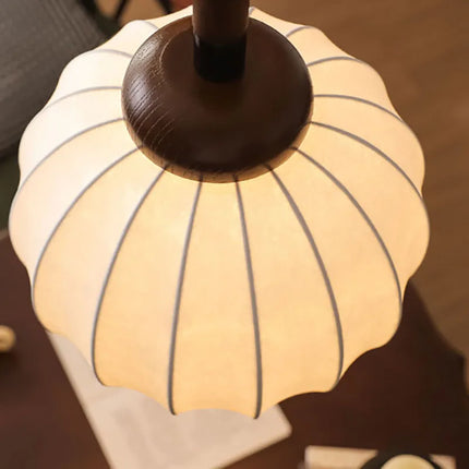 Lustre intérieur moderne en soie et bois pour suspension — LZ4X9T