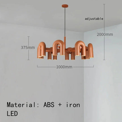 Lustre suspension art déco en métal avec cordon réglable — LZ4X9P2