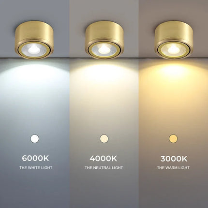 Spot LED orientable en cuivre pour décoration intérieure — LZ4X9T