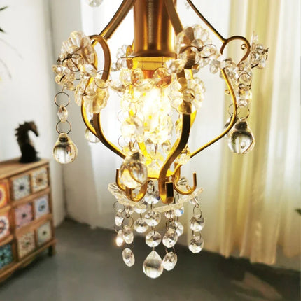 Suspension rétro en cristal doré pour décoration intérieure élégante — LZ4X9M