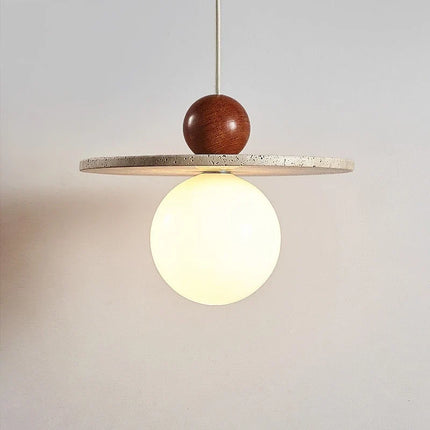 Suspension en pierre naturelle avec globe en verre pour cuisine et chambre — LZ4X9M