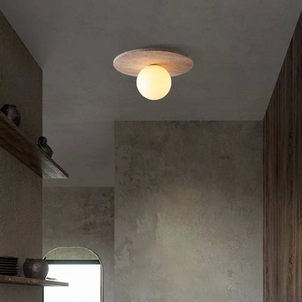 Applique murale rétro en pierre naturelle avec éclairage LED décoratif — LZ4X9JQ