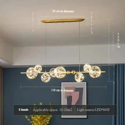 Lustre suspension nordique moderne effet étoilé pour intérieur créatif — LZ4X9Q7F