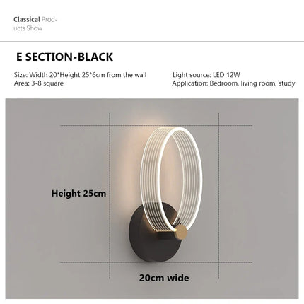 applique murale led moderne pour éclairage décoratif intérieur