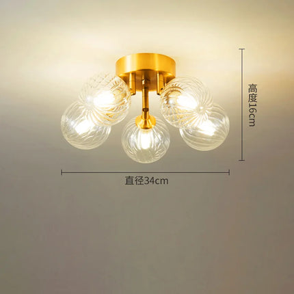 Lustre moderne suspension haricots magiques avec boule de verre — LZ4X9D2