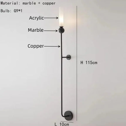 Suspension moderne en marbre et cuivre pour éclairage intérieur — LZ4X9P