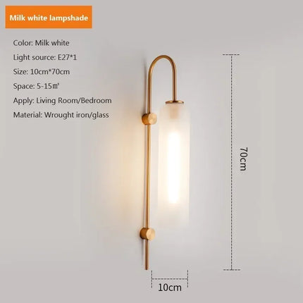 Applique murale LED en verre pour intérieur chambre et salon — LZ4X7QJ