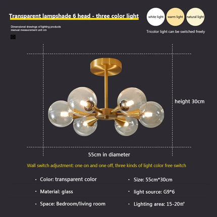 Lustre en verre pour éclairage décoratif intérieur — LZ4X9M