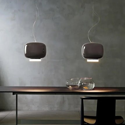 Suspension design moderne en verre coloré et lumineux — LZ4X9Q2B