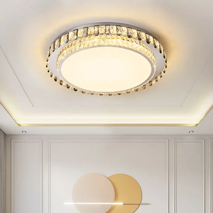 Plafonnier LED rond en cristal de luxe moderne — LZ4X9P2Q