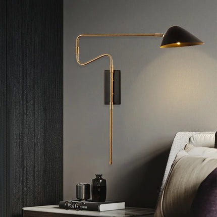 Applique murale nordique à bras pivotant avec lampe LED intégrée — LZ4T9X