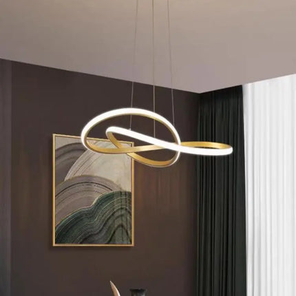 Suspension LED torsadée à intensité variable style nordique — LZ4X9P2