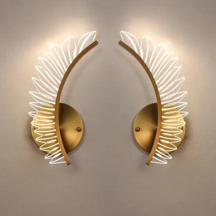 applique murale aile nordique art moderne luxe porche lumière