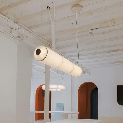Suspension cylindrique en tissu pour décoration intérieure élégante — LZ4X9T2