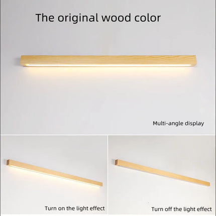 Applique murale LED double teinte en bois de noyer — LZ4X9P2Q