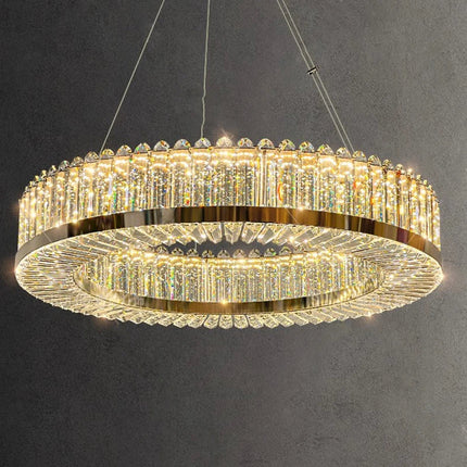 Lustre suspendu en cristal avec lampes LED luxueuses — LZ4X9Q7