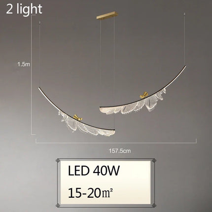 Lustre artistique ajustable en plumes et fil métallique — LZ4P9XJ
