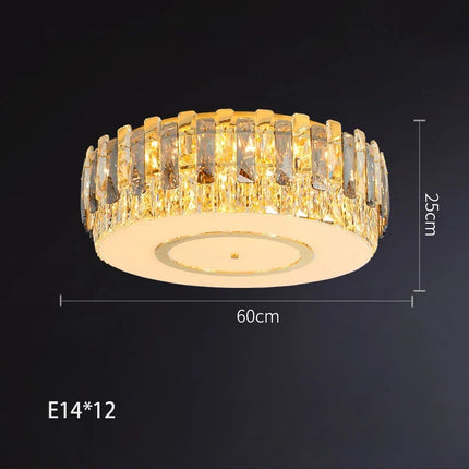 Plafonnier LED rond en verre de cristal dimmable moderne — LZ4X9Q2