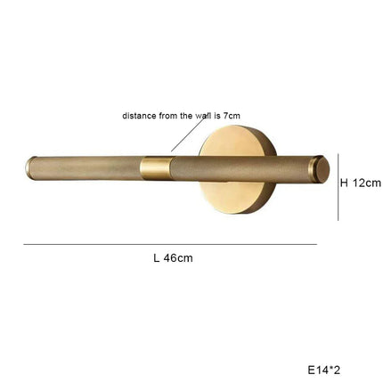 Applique murale LED moderne en laiton brossé minimaliste — LZ4X9P2