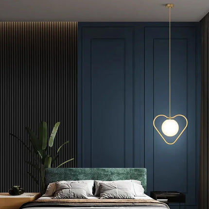 Lustre LED minimaliste en verre pour hôtel — LZ4X9P