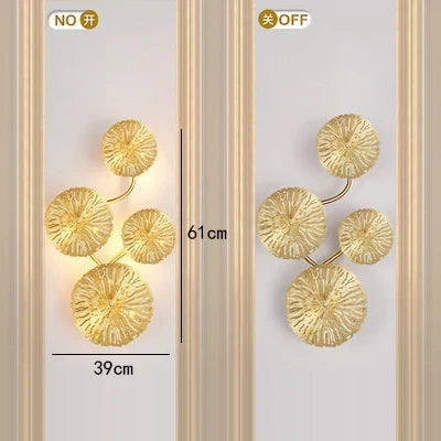 Applique murale LED dorée au design moderne pour décoration intérieure — LZ4X9T