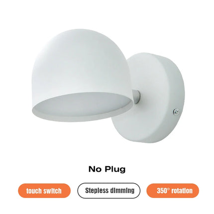 Applique murale LED tactile orientable 350° avec variateur et prise — LZ4X9P2
